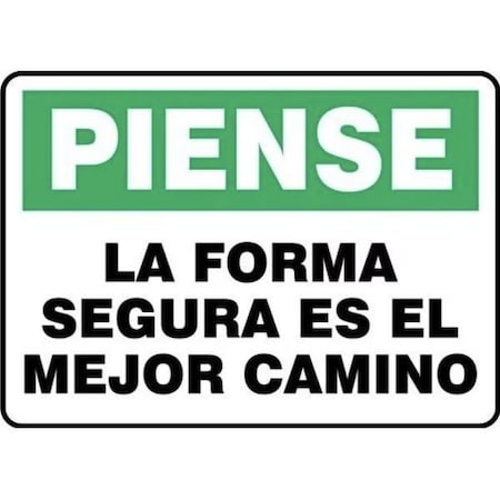 Accuform Safety Sign THINK  THE SAFE WAY IS SHMGNF999XL SHMGNF999XL